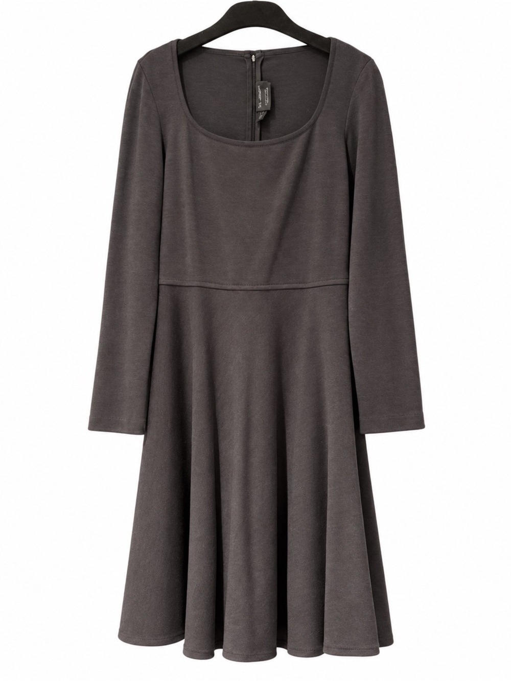 St. John Charcoal Long Sleeve Dress